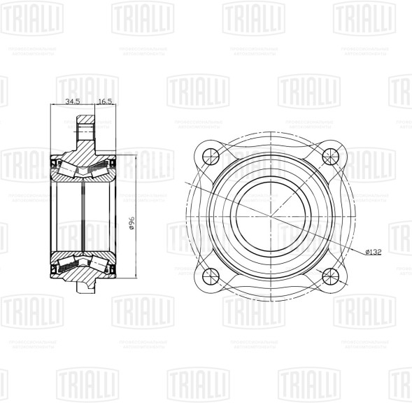 Ступица передняя с подшипником для автомобиля Toyota Land Cruiser Prado (02-)/Land Cruiser Prado (09-)