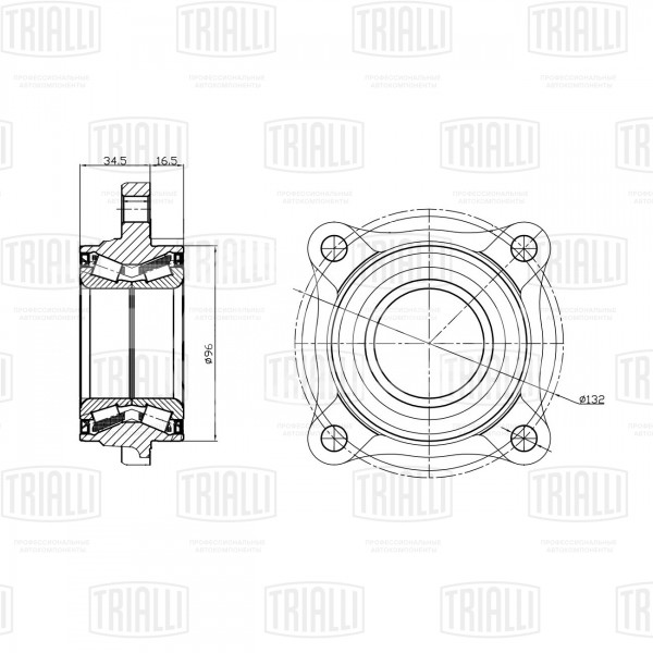 Ступица передняя с подшипником для автомобиля Toyota Land Cruiser Prado (02-)/Land Cruiser Prado (09-)