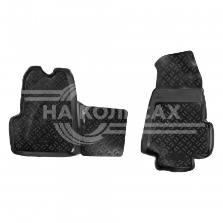 Ковры для Ford Transit V (06-14) (МКПП), 2 шт., выс. борт, 1й ряд, ТЭП, черн.