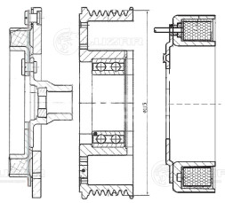 Муфта электромагнитная компрессора кондиционера для автомобилей Teana (J32)/Murano (Z51) (08-)