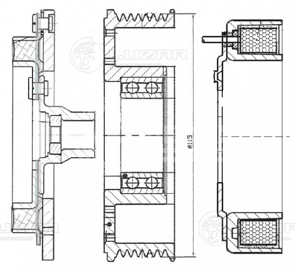 Муфта электромагнитная компрессора кондиционера для автомобилей Teana (J32)/Murano (Z51) (08-)
