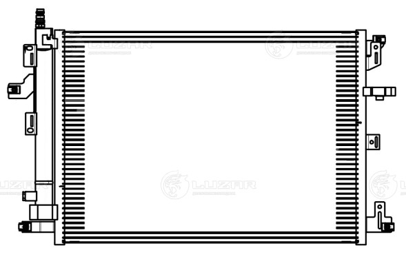 Радиатор кондиционера для автомобилей Volvo XC90 (02-) (c ресивером)