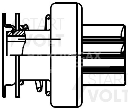 Привод стартера (бендикс) для автомобилей Renault Duster (10-)/Megane II (02-) 2.0i