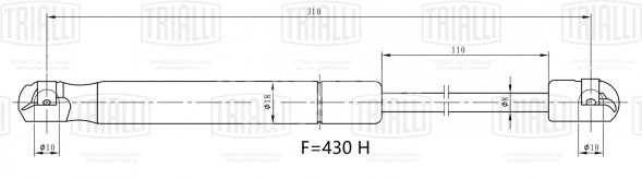 Амортизатор (упор) стекла крышки багажника для автомобиля Peugeot 407 (04-) универсал
