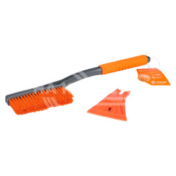 Щетка от снега и льда с мягкой щетиной + скребок (56 см)