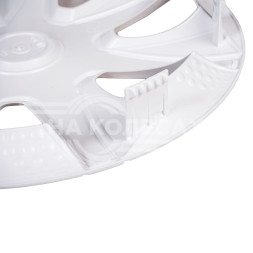 Колпаки колесные 16&quot; &quot;Джой&quot;, белый глянец, хром кольцо, компл. 2 шт.