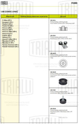 Ролик приводного ремня для автомобилей Ford Focus II (05-)/Mondeo IV (07-) 1.8d (опорный) d76