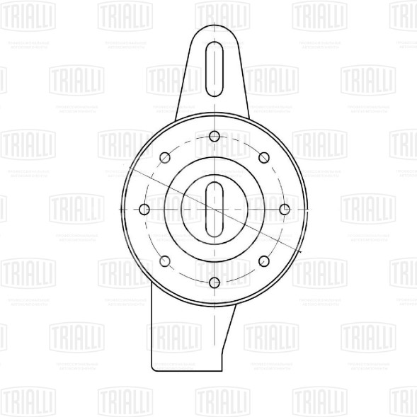 Ролик приводного ремня для автомобилей Peugeot Boxer (94-) 2.5d (натяжной с кронштейном) генератора и гидроусилителя руля