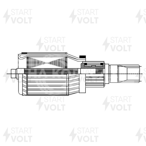 Ротор стартера для спецтехники МТЗ-80/82/ГАЗ/ПАЗ c двигателем ММЗ-Д240/245/260