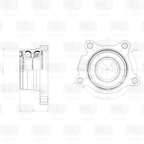 Ступица задняя левая с подшипником для автомобиля Toyota Land Cruiser 200 (07-)
