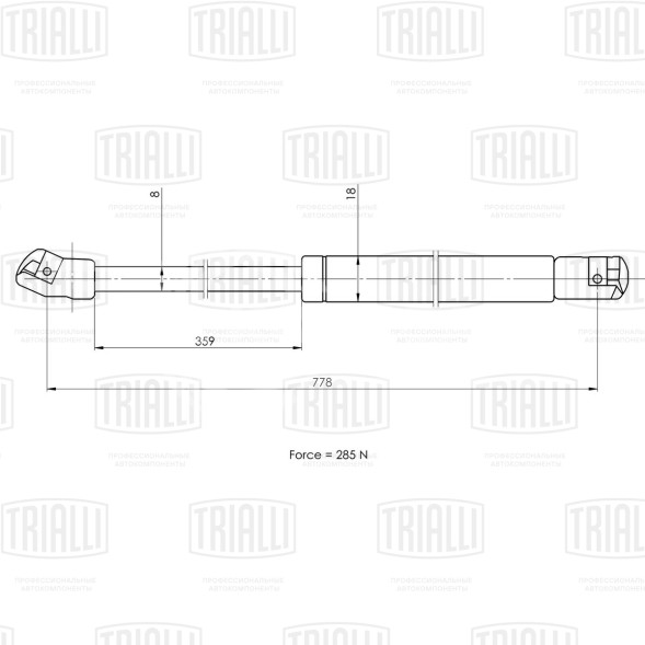 Амортизатор (упор) капота для автомобиля Volkswagen Golf 7 (12-)