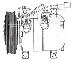 Компрессор кондиционера для автомобилей Almera Classic (05-) 1.6i