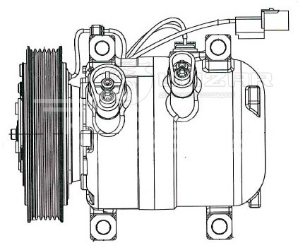 Компрессор кондиционера для автомобилей Almera Classic (05-) 1.6i
