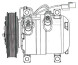 Компрессор кондиционера для автомобилей Almera Classic (05-) 1.6i