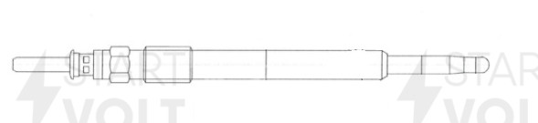 Свеча накаливания для автомобилей Opel Zafira A (99-) 2.0d/2.2d 133мм