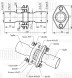 Соединение труб глушителя (комплект фланцев в сборе) JF-55 L=210мм (алюминизированная сталь)