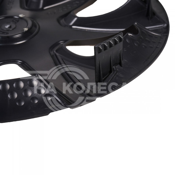 Колпаки колесные 16&quot; &quot;Джой&quot;, черный глянец, хром кольцо, компл. 2 шт.