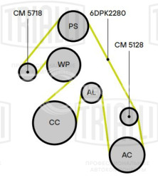 Ролик приводного ремня для автомобилей Land Rover Freelander II (06-) 2.2d (опорный)