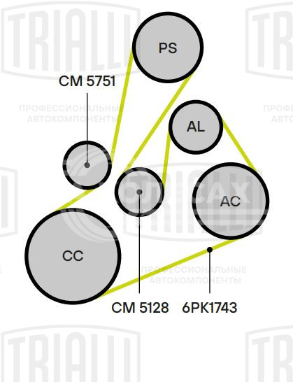Ролик приводного ремня для автомобилей Land Rover Freelander II (06-) 2.2d (опорный)