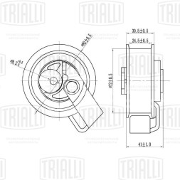 Ролик ГРМ натяжной для автомобилей VW Passat B5 (96-) 1.8T/2.0i (d82)