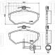 Колодки тормозные для автомобилей Audi A4 (B5) (94-) дисковые передние (в комплекте с двумя датчиками)