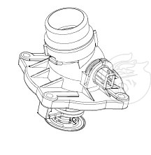 Термостат для автомобилей BMW X5 (E53) (00-)/Range Rover III (02-) 4.4i (105°С) (алюм. корпус)