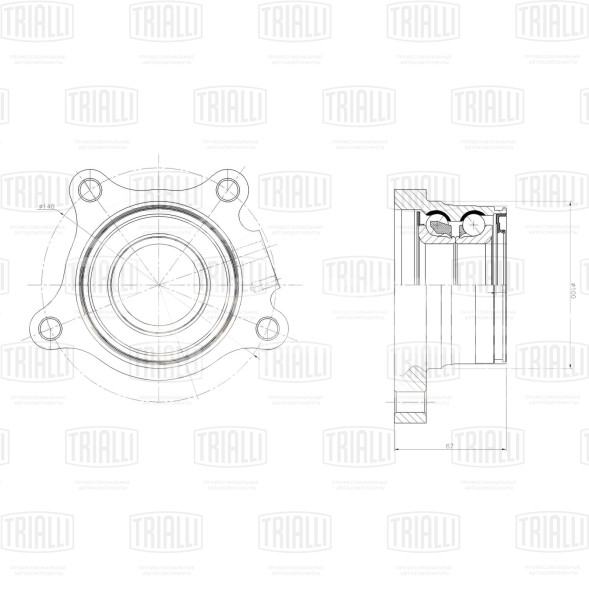 Ступица задняя правая с подшипником для автомобиля Toyota Land Cruiser 200 (07-)