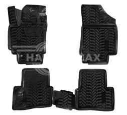 Ковры для Hyundai Creta (16-), 4 шт., (крепеж), выс. борт, 3D с подпятником, полимер.ТЭП, черн.