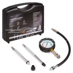 Компрессометр для бензиновых двигателей PRO, набор 15пр., пласт. кейс