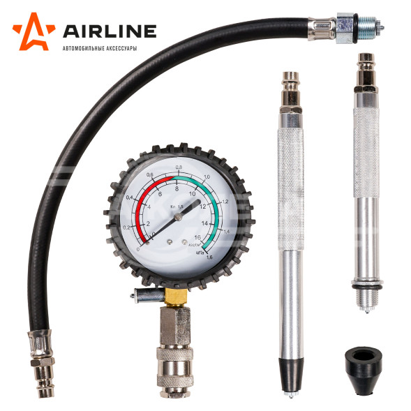 Компрессометр для бензиновых двигателей PRO, набор 15пр., пласт. кейс