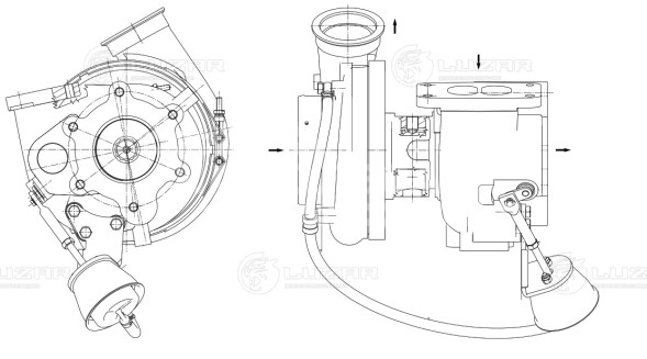 Турбокомпрессор для а/м КАМАЗ 5490 с дв. OM457 (тип S410G)