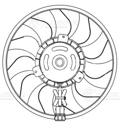 Электровентилятор охлаждения для автомобилей VW Transporter T4 (90-) (тип Valeo; 280мм.) (без кожуха)