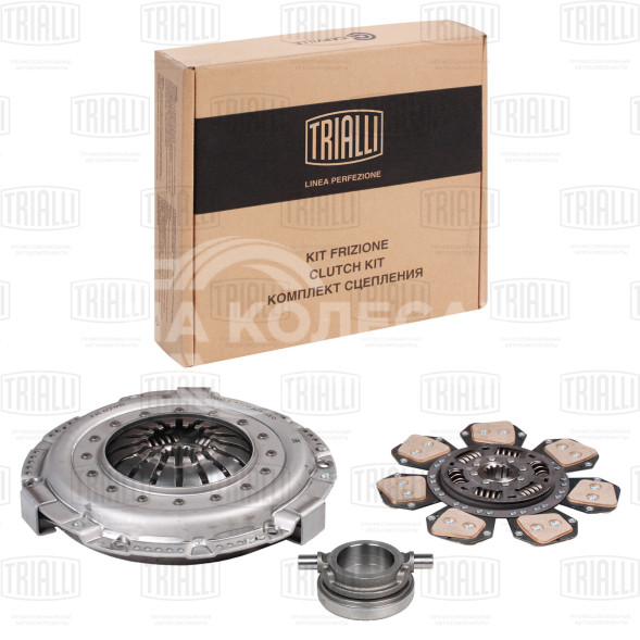 Комплект сцепления для трактора МТЗ 80/82 (с муфтой) (лепестковое, керамика)