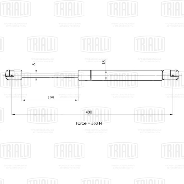 Амортизатор (упор) крышки багажника для автомобиля Volkswagen Golf Plus (05-)
