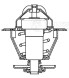 Термостат для автомобилей VW Transporter T4 (90-)/Passat B3/B4 (93-)/Golf III (91-)/Golf IV (97-) (термоэлемент) (87°С)