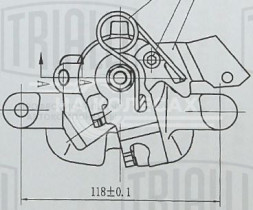 Суппорт тормозной для автомобилей Opel Astra H (04-) задний правый d=36мм (диск 240/10)