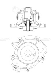 Насос водяной для автомобилей Mercedes-Benz ML (W164) (05-)/S (W221) (05-)/E (W211) (02-) 3.0D [OM642] (8PK)