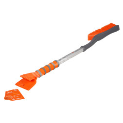 Щетка от снега и льда с мягкой щетиной + двойной скребок (77 см)