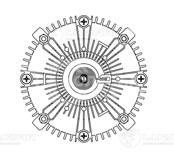 Муфта вязкостная для автомобилей Toyota Land Cruiser Prado 120 (02-) 4.0i (без крыльчатки)