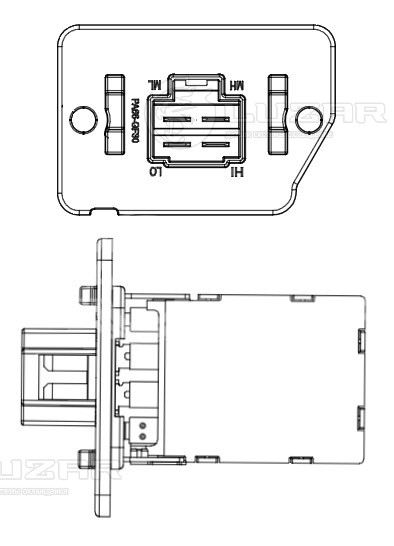 Резистор электровентилятора отопителя для автомобилей KIA Сeed (12-) (manual A/C)
