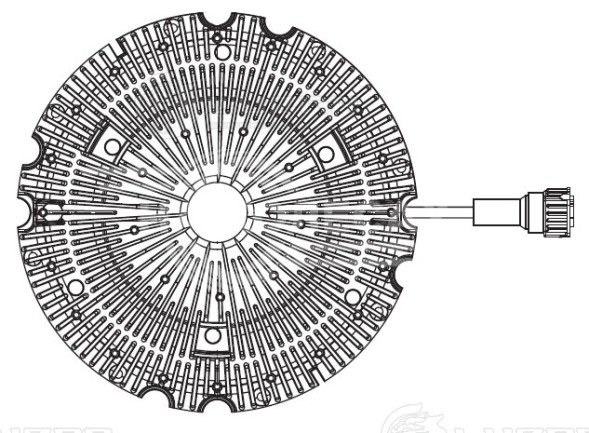 Муфта вязкостная для автомобилей Renault Trucks Premium II (05-)/Kerax (05-)/Magnum (05-)/Volvo FH12/FH16 (93-) (электронное управление, без крыльчатки)