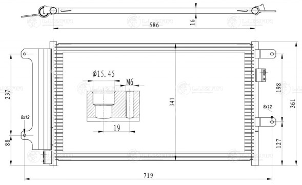 Радиатор кондиционера для автомобилей Iveco Daily (06-)