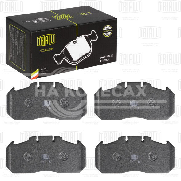 Колодки тормозные дисковые для автомобилей Neoplan, ПАЗ, MAN, DAF, Renault, Iveco (WVA № 29131) с монтажным комплектом