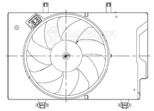 Электровентилятор охлаждения для автомобилей Ford EcoSport (13-)/Fiesta (Mk6) (08-) (с кожухом и резистором)