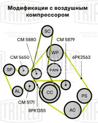 Ролик привод. ремня для автомобилей Land Rover Range Rover III (02-) 4.2SC/4.4i (опорный) расположен снизу