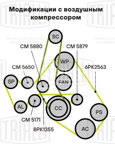 Ролик привод. ремня для автомобилей Land Rover Range Rover III (02-) 4.2SC/4.4i (опорный) расположен снизу