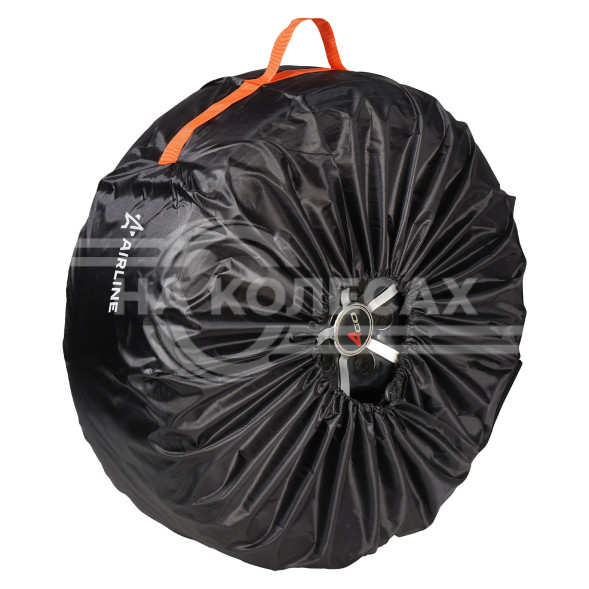 Чехлы для колес, размер R 13-17&quot;, комплект 4 шт., цвет черный/оранжевый