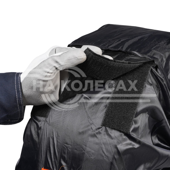 Чехлы для колес, размер R 13-17&quot;, комплект 4 шт., цвет черный/оранжевый