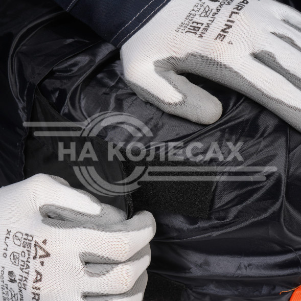 Чехлы для колес, размер R 13-17&quot;, комплект 4 шт., цвет черный/оранжевый