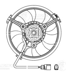 Электровентилятор кондиционера для автомобилей VW Passat (B5) (96-)/Audi A6 (C5) (97-) (c кожухом) (тип Gate)